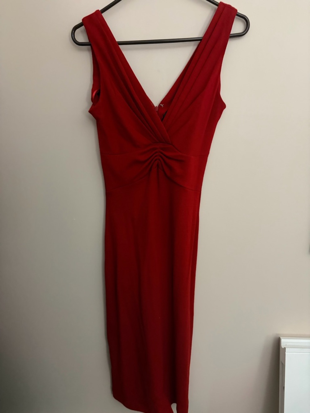 Banana Republic Red Sleeveless Midi Dress